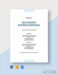 Restaurant Business Proposal Template In 2020 Business Proposal Template Business Proposal Proposal Templates
