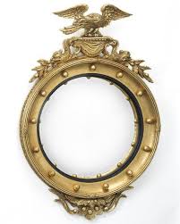 Black And Gold Round Convex Mirror Round Regency Girandole Convex Mirror With Eagle And Dolphins Mc 10 Convex Mirror Mirror Antique Mirror