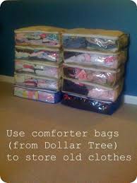 Dollar General Storage Bags For Storage Of Winter Summer Out Grown Old Clothes Coats Jackets Blankets Storing Kids Clothes Organization Hacks Organization