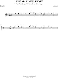 The United States Military The Marines Hymn Bass Clef Instrument Sheet Music Cello Trombone Bassoon Baritone Horn Or Double Bass In C Major Download Print Sku Mn0104674