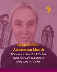 This #LungCancerAwarenessMonth, we honor everyone impacted by lung cancer.  The patients, families and loved ones who face each step with courage, and  the science that brings hope for more tomorrows. Joi's story