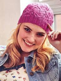 Deepika Patel knitting pattern adult & child DK cable & lace pattern beanie  hat