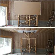Check your local listings for an equipment rental center near you. Diy Drywall Lift Scaffolding My Husband Built With Pallet Wood And A Old Boat Crank Homeimprovement