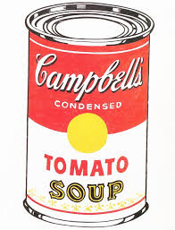 Résultat de recherche d'images pour "andy warhol Campbell's Soup"