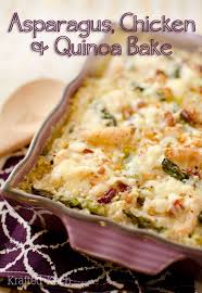 Light Asparagus Chicken Quinoa Bake Page 2 Of 2 Krafted Koch Recipes Asparagus Recipe Cooking