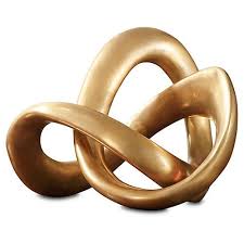 8 Global Views 8 I M Twisted Sculpture Brass 358 00 Sculpture Modern Decor Accessories Infinity Knot