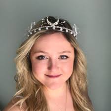 Silver Crescent Moon Crown