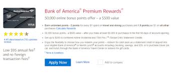 You'll get up to $100 in credits toward global entry or tsa precheck membership. Bank Of America Credit Cards How To Apply Online Banking Information Guide