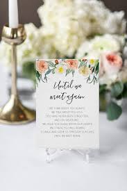 Until We Meet Again Peach Floral Memorial Poem Poster Zazzle Com In 2020 Memorial Poems Celebration Of Life Funeral Gifts