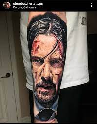 May 29, 2019 · beyond that, the only thing we can reliably say about john wick's early life is that at some point he entered the united states marine corps, which we can guess because of the tattoo across his. John Wick Tattoo By Steve Butcher Keanubeingawesome