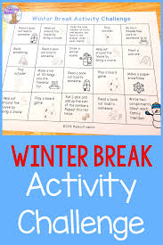 Free Keep Your Kids Busy With This Winter Break Activity Challenge Great To Send Home With St Winter Break Activities Challenges Activities Winter Break Math