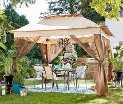 Real Living Tan Pop Up Canopy With Netting 11 X 11 Big Lots In 2021 Backyard Patio Small Backyard