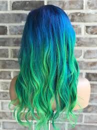 Full Lace Womens Wig Navy Blue Light Blue Green Hair Human Hair Wig 130 Density Blue Green Hair Colored Hair Tips Green Hair