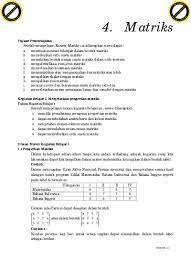 Maybe you would like to learn more about one of these? Uraian Materi Kegiatan Belajar 1 1 1 Pengertian Matriks