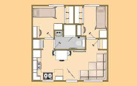 400 sq ft house plan. A 20 X 20 400 Sq Ft 2 Bedroom 3 4 Bath That Has It All Small House Plans House Plans Tiny House Floor Plans