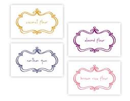 free printable gluten free ingredient labels blank labels