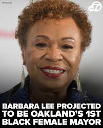 Former U.S. Representative Barbara Lee is projected to be Oakland's next  mayor after opponent Loren Taylor conceded in the race Saturday. Lee will  make history as the city's first Black female mayor.