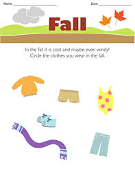 Ask the children what the clothes the people are wearing can tell them. What To Wear In The Fall Worksheet Education Com