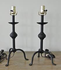 Vintage Primitive Lighting Table Lamp Wrought Iron Steel Industrial Western Farmhouse Industrial Early American Dec Primitive Lighting Rustic Lighting