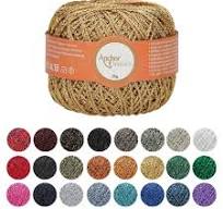 Anchor Artiste Metallic Yarn Wool Sparkle 4Ply Knit Crochet Viscose 25g