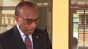 Minister of Health, Wellness and the Environment, the Honourable Molwyn  Joseph speaking with ABS