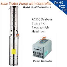 4inch 1800w Output Dc Ac Dual Use Brushless High Speed Solar Water Pump With Head 37m Flow 10t H For Deep Well Solar Water Pump Water Pumps Solar