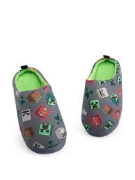 Buy Vanilla Underground Grey Minecraft Boys Slippers from Next USA