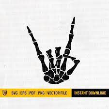 Skeleton Rock Hand Svg Rock And Roll Svg Skeleton Hand Svg Etsy In 2021 Rock Hand Rock And Roll Svg