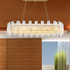 These decorative pieces are often chosen based upon their appearance. Linear Crystal Chandelier Lamp Modern 10 Bulbs Led Gold Pendant Ceiling Light For Dining Room Beautifulhalo Com