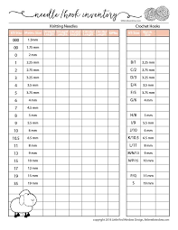 free printable knitting planner and crochet planner pages