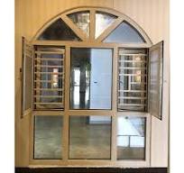 Arched Design Aluminum Swing Window with Integrated Fly Screen and Mosquito  Net