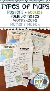 4 00 Take A Look At 6 Different Types Of Maps With These Posters Graphic Organizers B Social Studies Maps Social Studies Worksheets 3rd Grade Social Studies