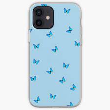 Glitter sparkle butterfly clear case cover for iphone11 pro max xr xs 6s 7 8+. Blue Butterfly Iphone Case Cover By Lessiops Redbubble