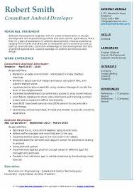 android developer resume samples