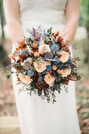 Beatriz iglesias and tj fessler got married in april 2019. Unique Fall Wedding Bouquet With A Touch Of Blue Emmalovesweddings