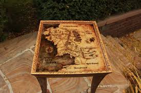 Hand Burned Lord Of The Rings Table Unique Wooden Table Perfect For Game Night Lotr Marathon By Blueschuburning All Of The Lights Hand Burn Glow In The Dark
