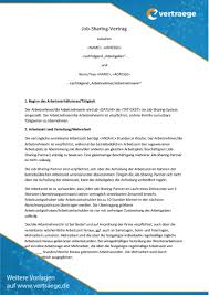 Muster Vertrag Jobsharing Vertraege De Zwei unterzeichnete ausfertigungen sind beigefügt.