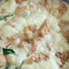 Chicken is marinated in buttermilk and then double dredged in a spiced flour. 1