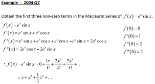 Maclaurin Series Advanced Higher Maths