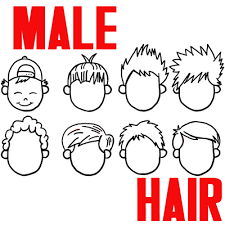 Male hair always gives me trouble d: How To Draw Boys And Mens Hair Styles For Cartoon Characters Drawing Tutorial How To Draw Step By Step Drawing Tutorials