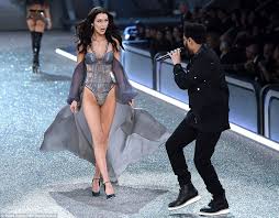 Bella hadid just walked her first victoria's secret show fashion show, and part of the job was strolling down the catwalk while her ex, the weeknd (aka abel tesfaye), was performing.hadid was. The Weeknd Ogles At Bella Hadid During Victoria S Secret Paris Fashion Show Daily Mail Online