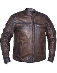 Mens Brown Leather Buffalo Hide Motorcycle Jacket Leather Jacket Men Leather Jacket Men Style Jackets