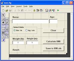 calculating bmi another gui in matlab