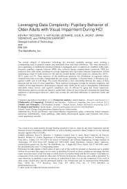 First choice for companies with the highest requirements for data protection & security. Pdf Leveraging Data Complexity Pupillary Behavior Of Older Adults With Visual Impairment During Hci