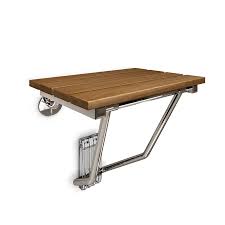 Dreamline Natural Teak Wood Teak Wall Mount Shower Seat Lowes Com Teak Shower Seat Teak Shower Shower Seat