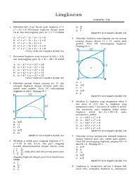 Garis singgung melalui suatu titik pada lingkaran. Kumpulan Soal Sbmptn Bab Lingkaran