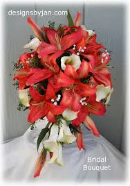 Orange tiger lily wedding bouquets. Coral Theme Pretty Lily Bouquet Wedding Tiger Lily Orange Wedding Flowers