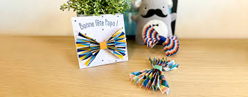 Carte pour la fête des pères : Une Carte Noeud Papillon Coloree Pour La Fete Des Peres