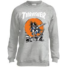 Thrasher Skate Outlaw Youth Crewneck Sweatshirt