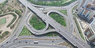 Aerial View Of Highway Interchange In Astana City En 2020 Planeacion Urbana Urbano Carretera